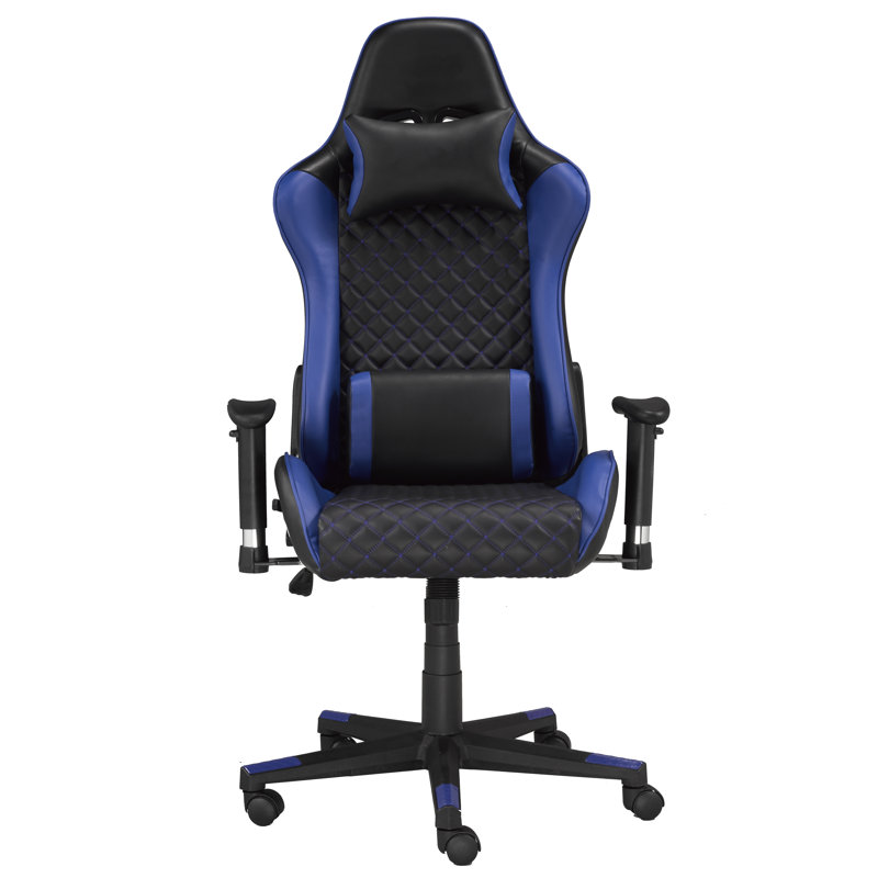 Fauteuil de jeu Violet, Noir / Bleu