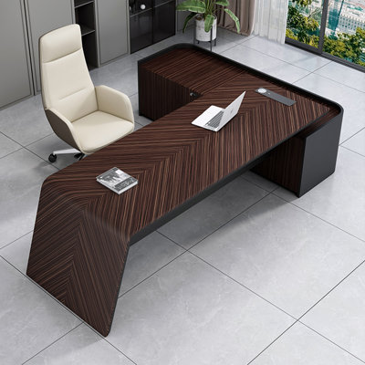 70.87"Premium Solid-Wood Multi-Layer Board Office Desk