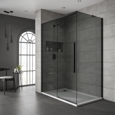 Single Added Semi-Frameless Shower Door with Clear Glass
