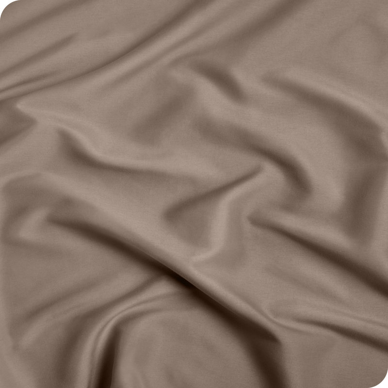 Ensemble de drap-housse en microfibre avec taie d'oreiller   , Taupe, Drap-housse très grand avec 2 taies d'oreiller