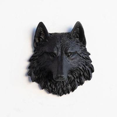 Décoration murale en faux empaillée mini loup