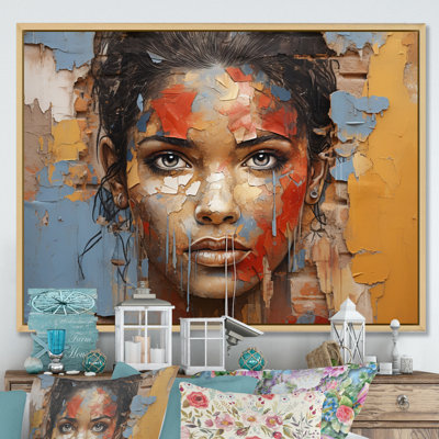 Cuban Woman Street Art - Modern Canvas Art Print