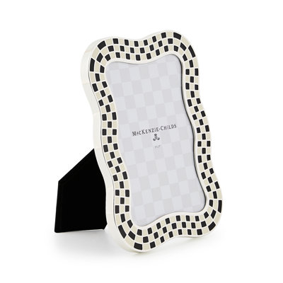Wavy Check Silver Plated Frame