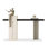 Beige with Black Solid Wood Rectangular Shape Console Table