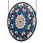 Tiffany Peacock Feather Medallion Stained Glass Window