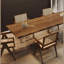 Ensemble de table de salle à manger flottante entièrement en bois et acrylique-102787058