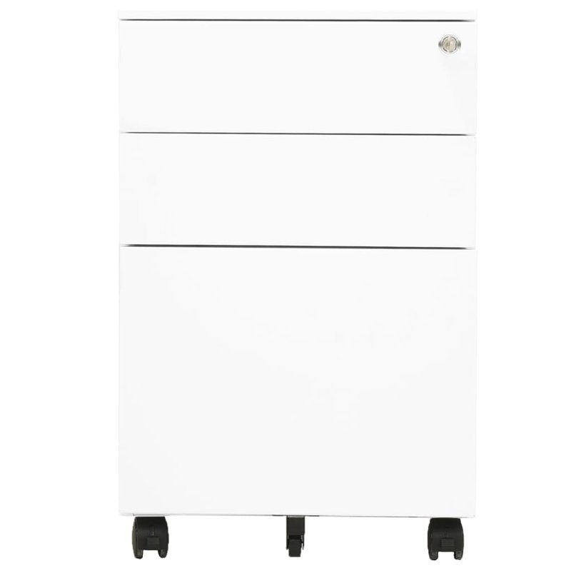 Classeur en acier vidaXL entièrement extensible, Blanc