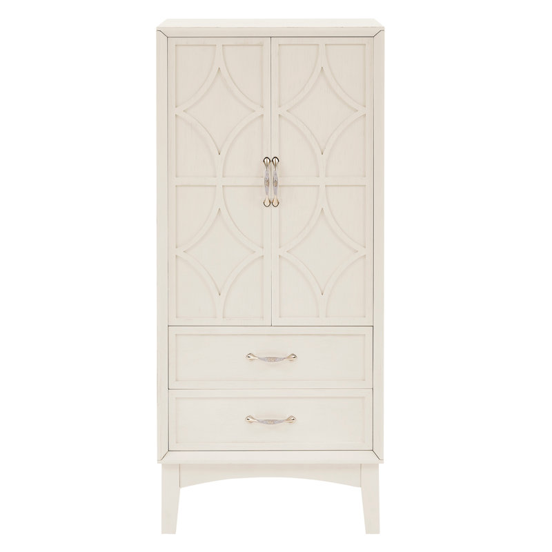 Armoire de rangement haute pour garde-manger, Blanc antique