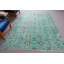 Grand tapis turc vintage vert Oushak pour décor de chambre à coucher ou de salon - Article 10706
