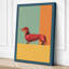 Geometric Dachshund Modern - Wrapped Canvas-690380217-690380199