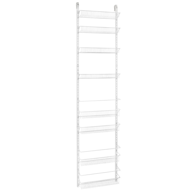 Closetmaid 8-Tier All-Ages Wire Wall and Door Rack, White - Thumbnail 5