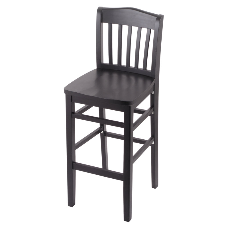 Solid Wood 25" Counter Stool, Black
