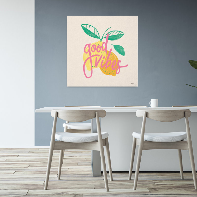 Good Vibes Lemons I, art tropical, H 32 po x l 32 po