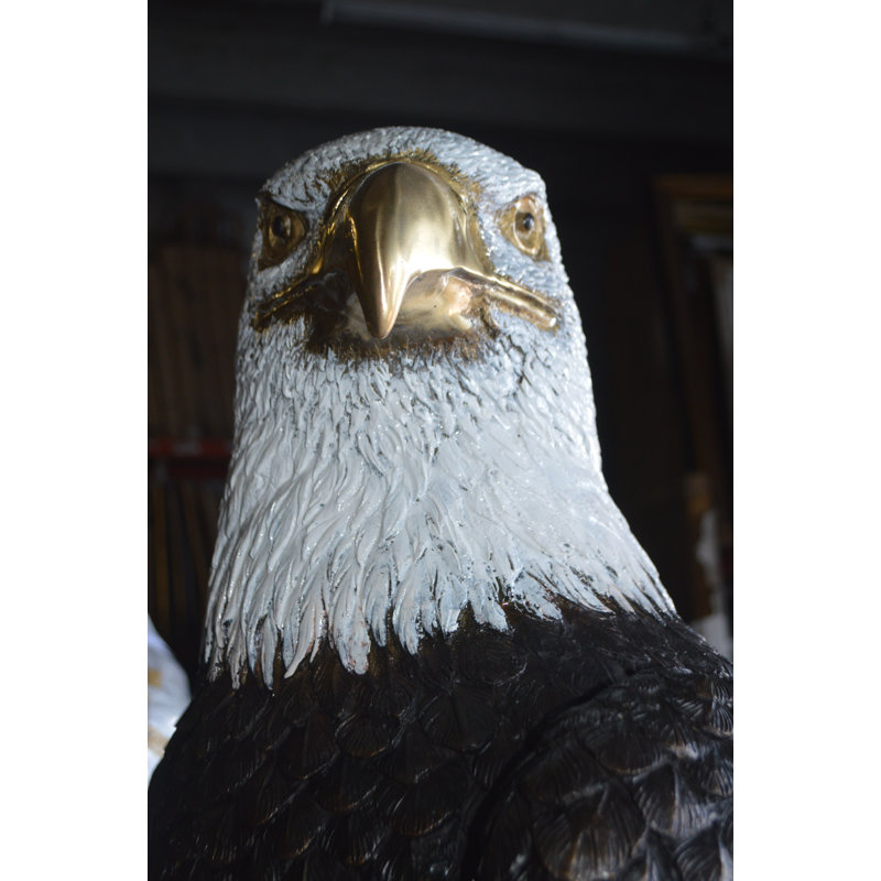 Large Eagle on a branch Bronze Statue -  Size: 29"L x 29"W x 74"H. 