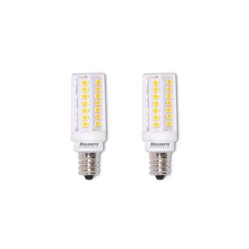 5 watts (équivalent à 60 watts), ampoule à DEL T6 à intensité variable, blanc chaud (3000 K) / culot candélabre, 2700 K