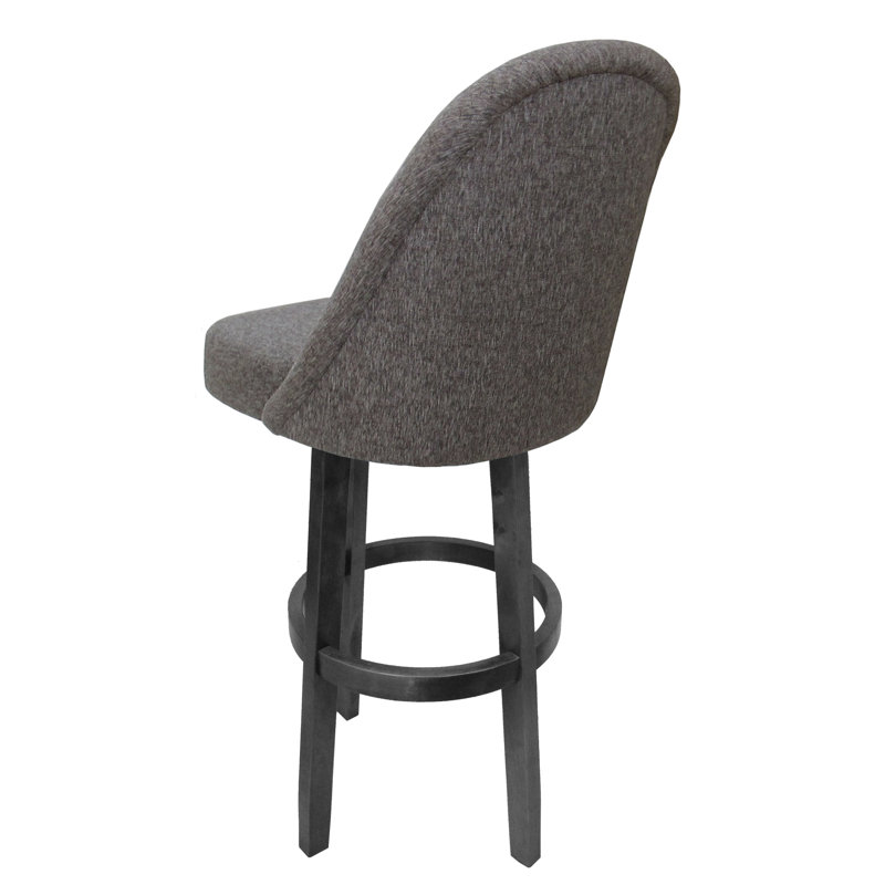 Tabouret de bar pivotant Holifield de 26 po M-235 avec base Holifield - Moka foncé, Gris, Gris Mojave