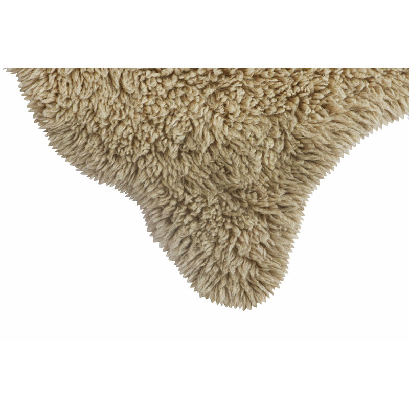 Sheep Of The World Hand Tufted Wool Area Rug in Sheep Beige