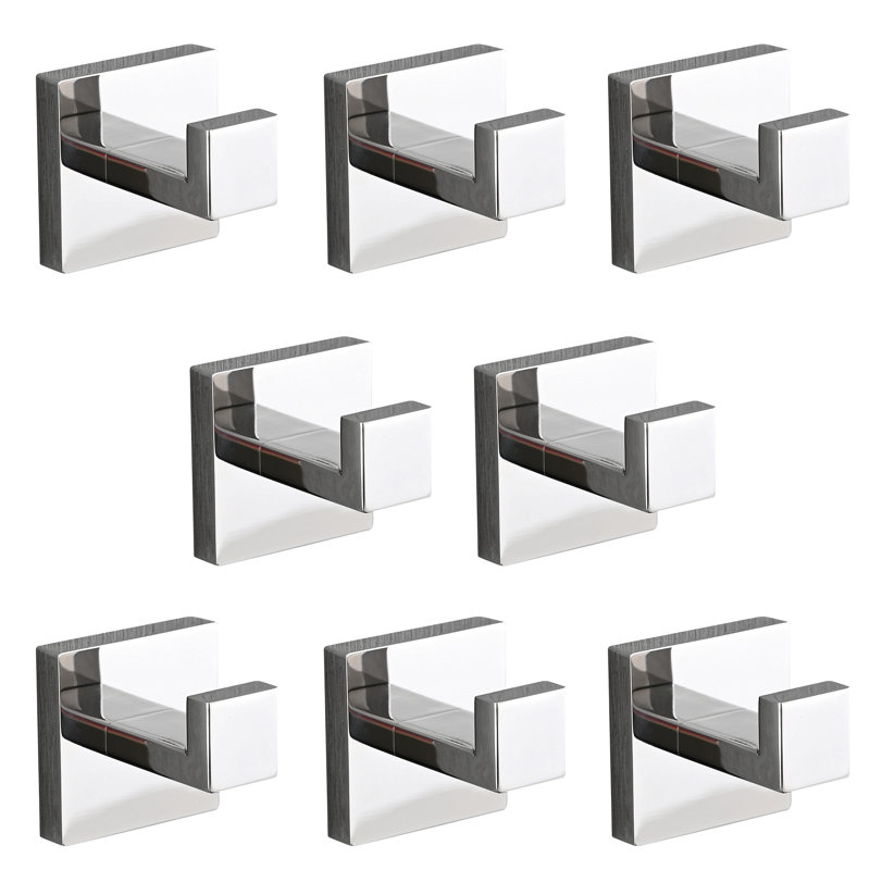 Wall-Mounted Stainless Steel Bathroom Towel Hooks/Coat Hooks For Bathroom, Bedroom, Kitchen, Chrome