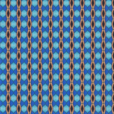 Bleu géométrique Penton/Tapis décoratif brun