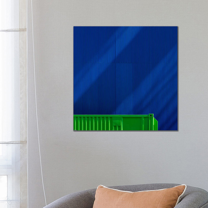Green Against Blue by Greetje van Son - 1 Piece Wrapped Canvas Wall Art, 66.04 cm H x 66.04 cm W