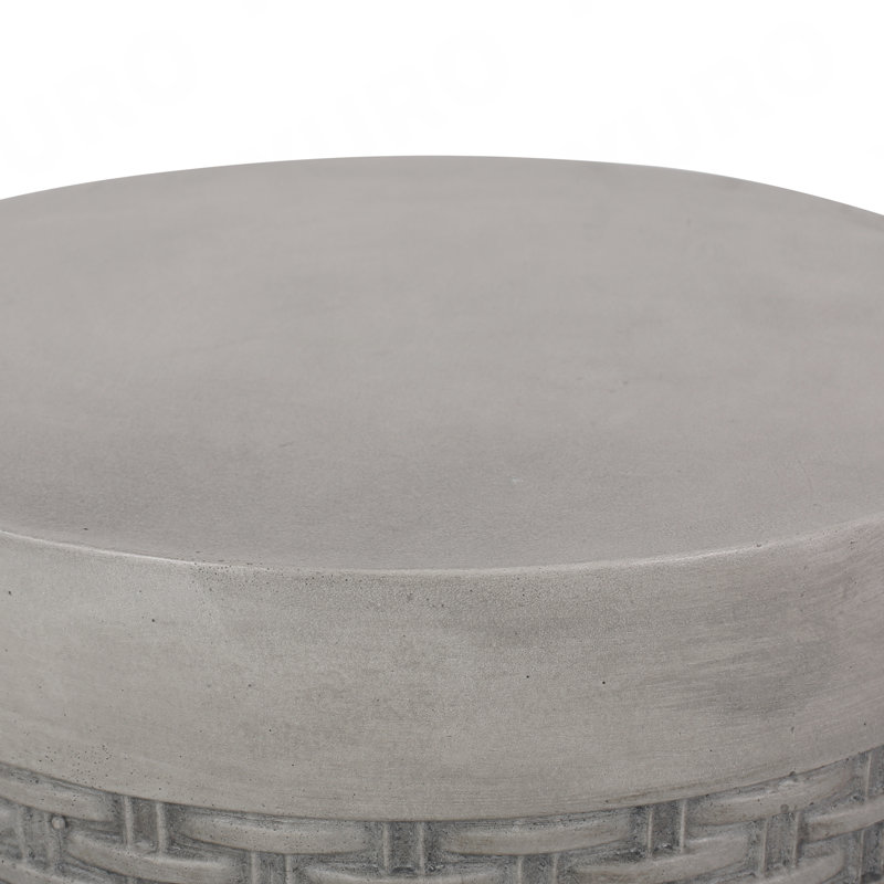 Table d'appoint d'extérieur ronde en béton