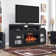 Cantilever 60" Infrared Electric Fireplace Media Cabinet in Embossed Oak with 26" Electric Firebox