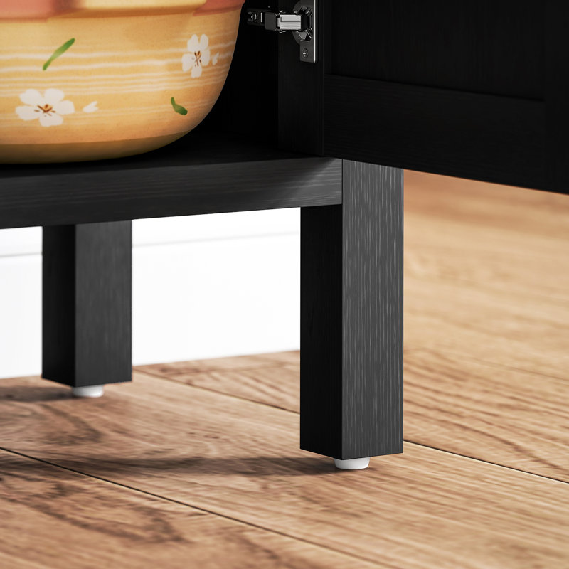 Rangement multi-pièces à tablettes réglables Nordic Style, Noir patiné