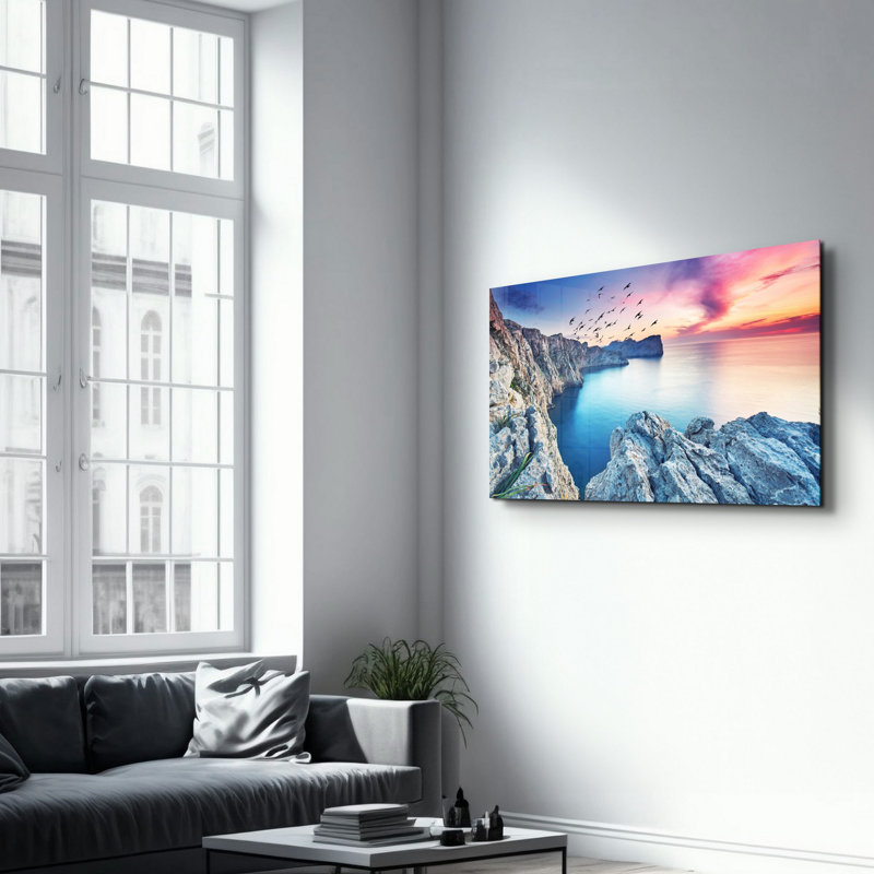 Elegant Tempered Glass Wall Art Painting, 13.8 x 21.7 inches | 100% Tempered Glass, Thickness: 0.16 inches | UV Printed for Vibrant Colors | Perfect for Home Decor, Living Room, & Office Spaces