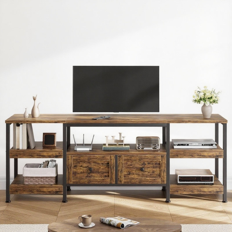 Unfinished TV Stand, 64.3cm H x 199.9cm L x 39.9cm W, Brown