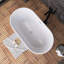59" Freestanding Soaking Acrylic Bathtub In Gloss White