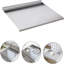 Planche à découper et à pâtisserie en acier inoxydable de 50 x 40 cm avec rebord.