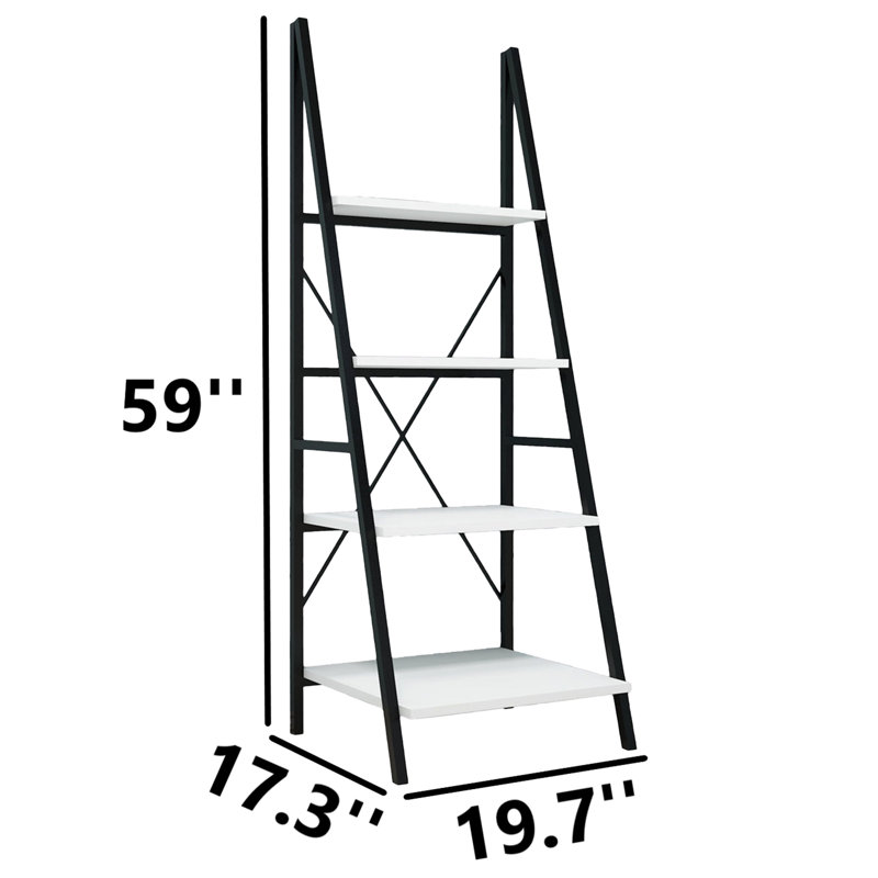 Ellison 4-Shelf Modern Ladder Bookcase