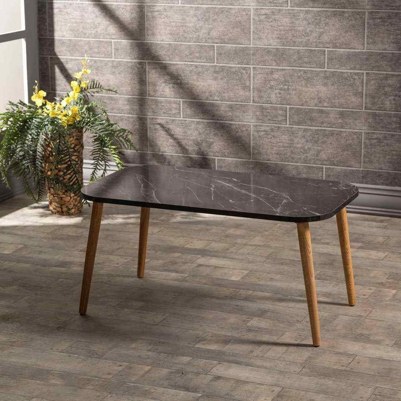 Jessica 35cm Console Table, Black Marble
