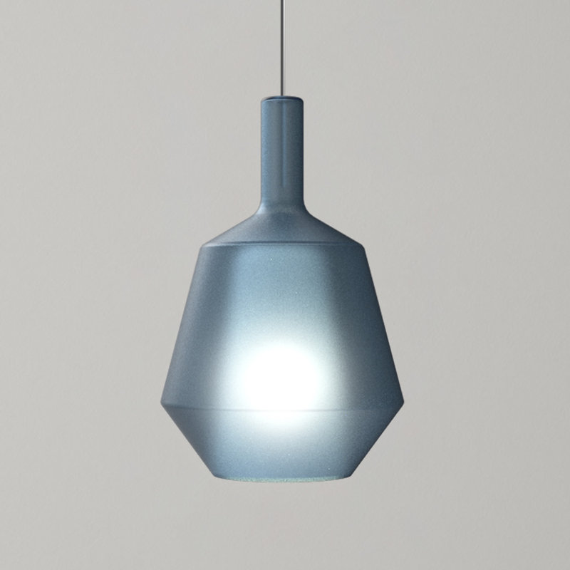 MOM 1 - Light Pendant, Blue Metal Avio Glass, Titanium