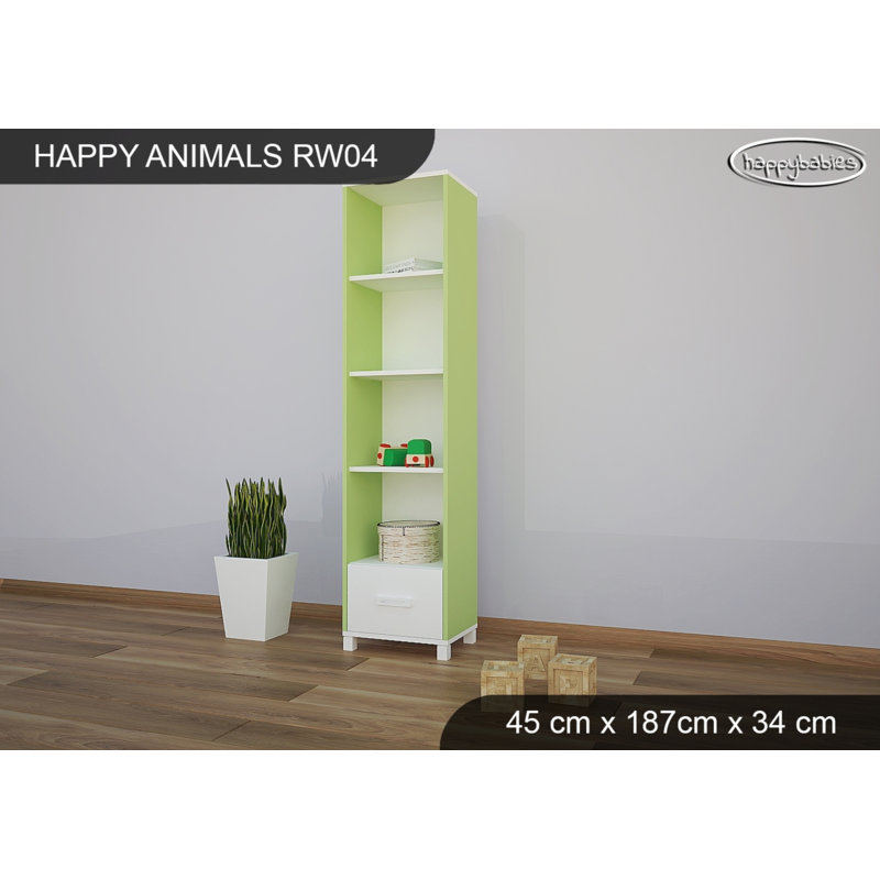 187cm H X 45cm W Cube Unit Kids Bookcase, Green