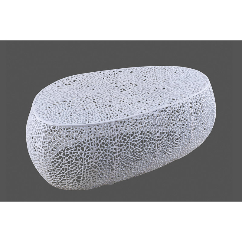 Table basse ovale (inventaire NJ), Blanc