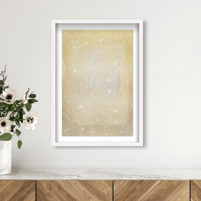 Golden Haze Framed Graphic Art, 25.5" H x 17.5" W, White Shadowbox
