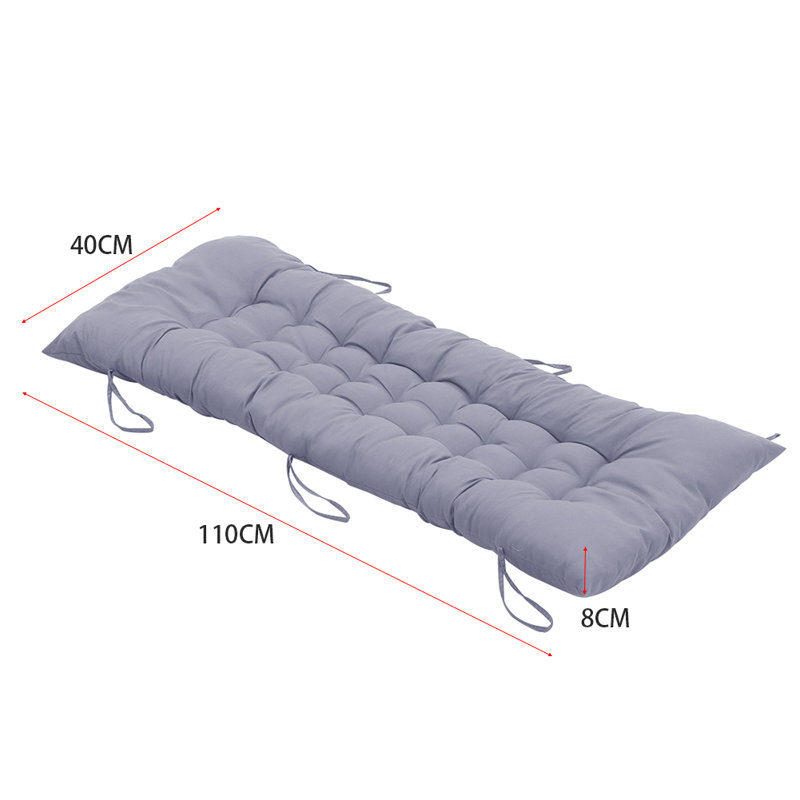 Ebern Designs Extra-Thick Multi-Purpose Lounge Chair Cushion, 110 cm W x 40 cm D, Grey