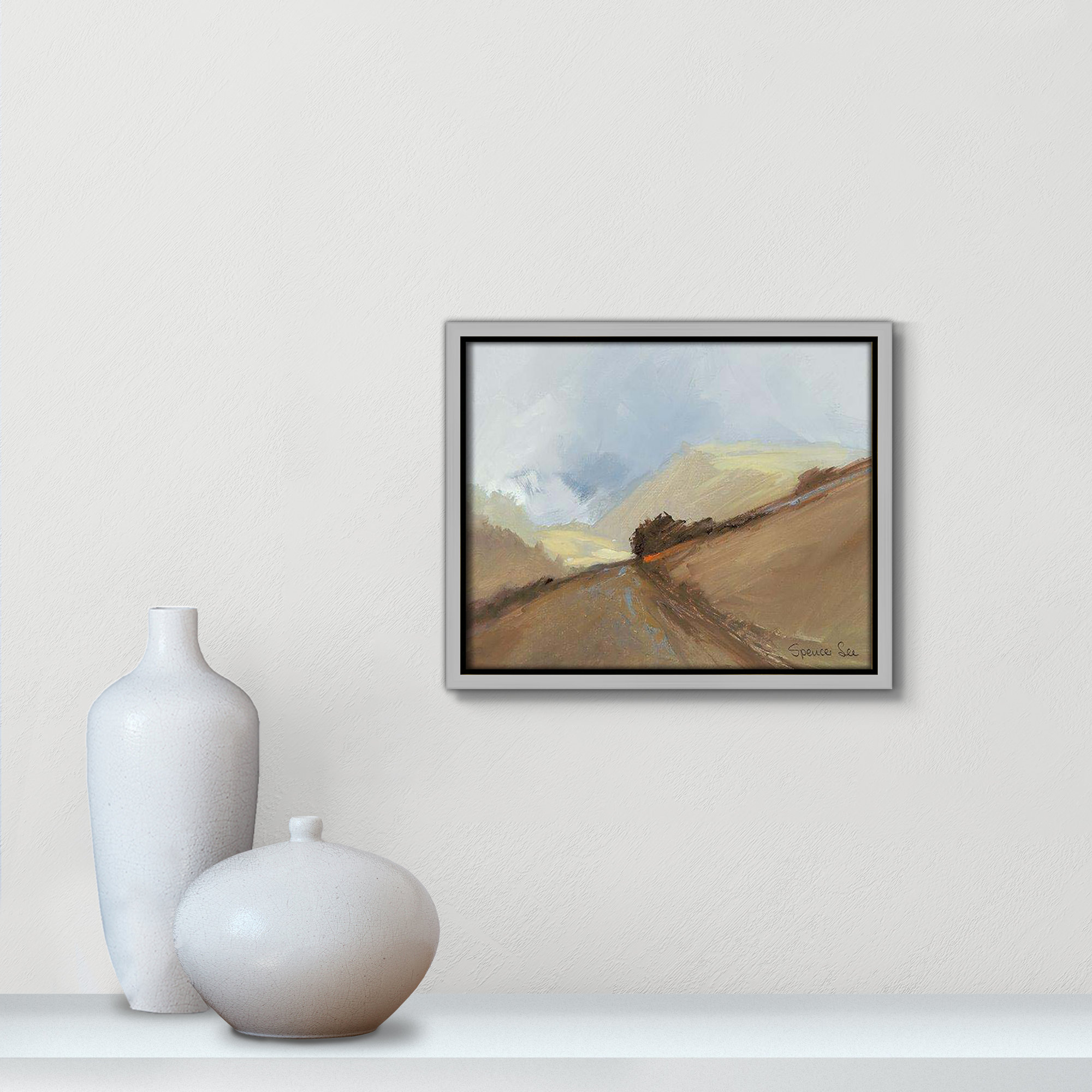 Heaven And Earth II by Spencer Lee, Silver Framed, 9.5'' H x 11.5'' W x 2'' D