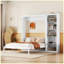Lit escamotable moderne avec tablettes-665053079-665053096