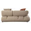 Canapé modulaire en maille avec revêtement beige et pieds Kd, profondeur de siège de 39 po, l 36 po de hauteur x H 17 po