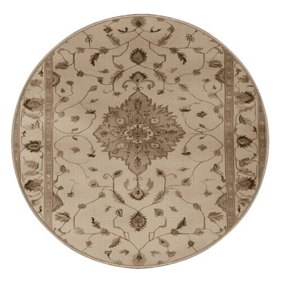 Tapis brun Tabriz lavable à la machine