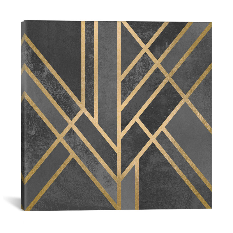 « art déco geometry i », impression sur toile tendue, H 12 po x l 12 po x p 1,5 po