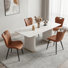 Modern Quilted Upholstered Dining Chairs Wingback Luxury Side Chairs With Metal Legs (Set of 4)
