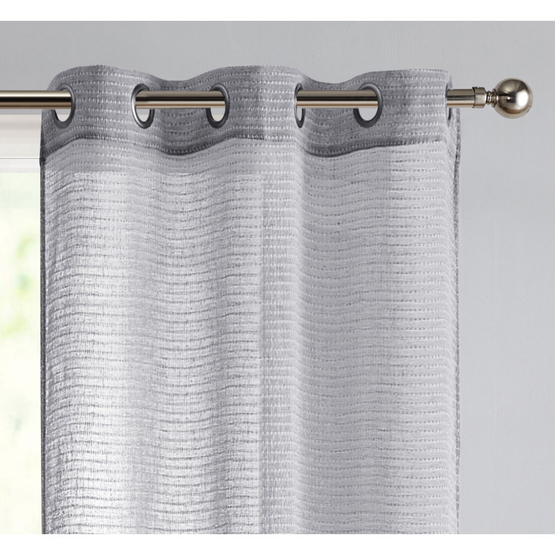 Richwood Sheer Curtains / Drapes Pair, Antarctic White
