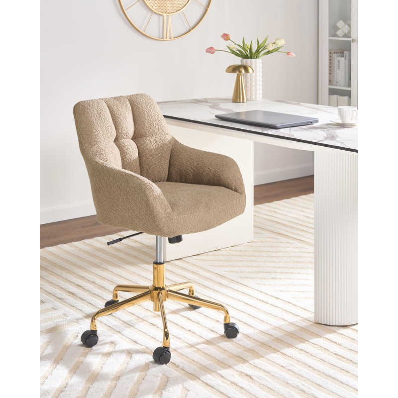 17 Stories Tasheona Boucle Office Chair