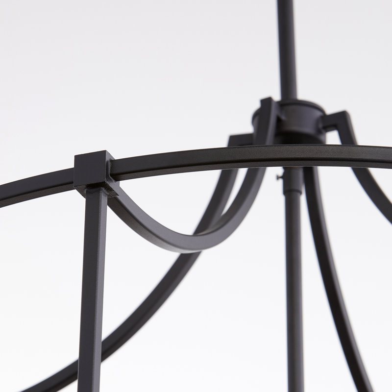 Lustre géométrique à 5 lumières Analie, Noir