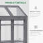 Ahzariah Wooden Cold Frame Polycarbonate Greenhouse 70 x 50 x 120cm Grey