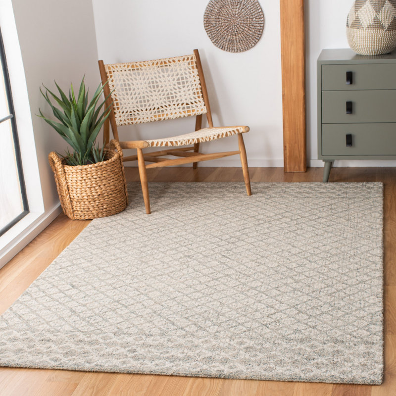 Tapis en laine touffeté à la main Crowe, Rectangle 5 pi x 7 pi 6 po