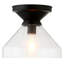 Plafonnier Abbott de 30,5 cm de large avec abat-jour en verre, fini bronze noirci/transparent-1126167398